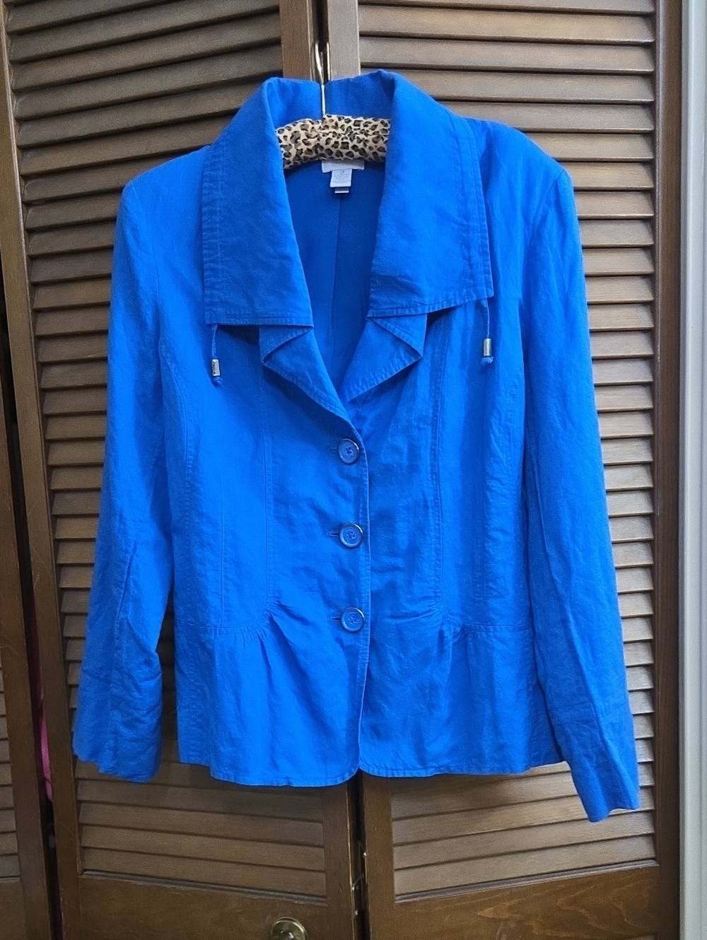Chico's Linen/cotton Button-Front Lightweight Blazer